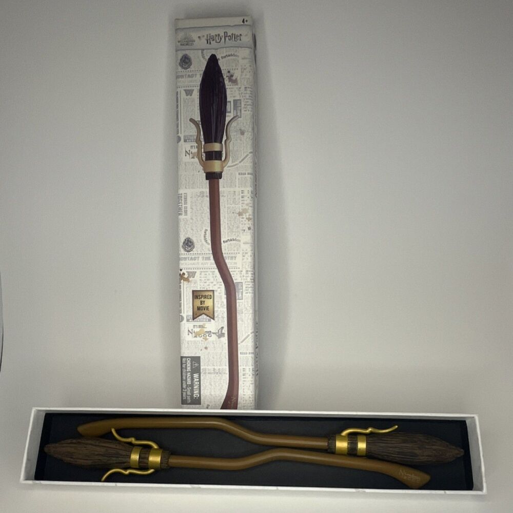 Wizarding World Harry Potter Nimbus 2000 Broom Collectible Fantasy Pen Lot Of 2